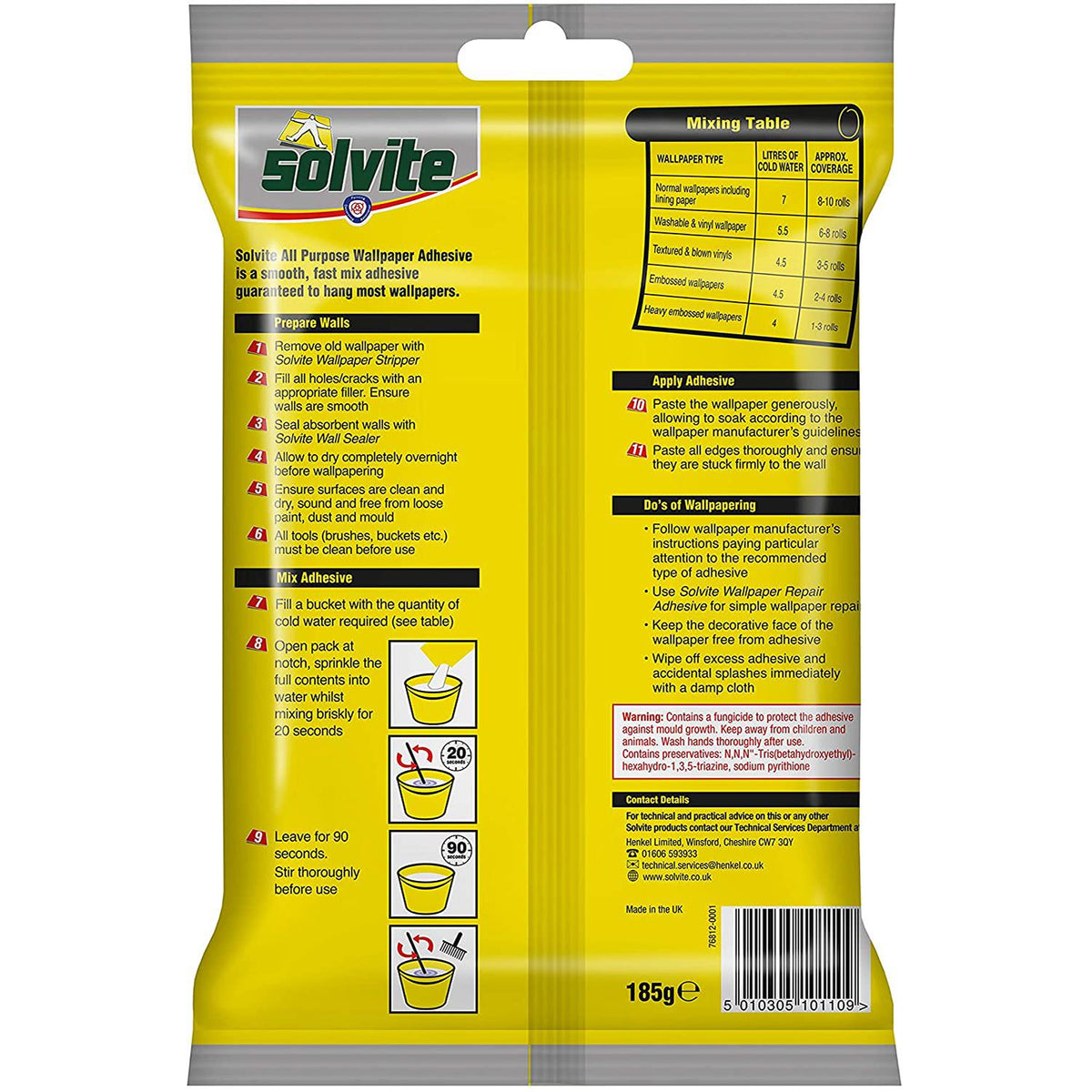 All-purpose Extra Strong Wallpaper Adhesive | Set of 10