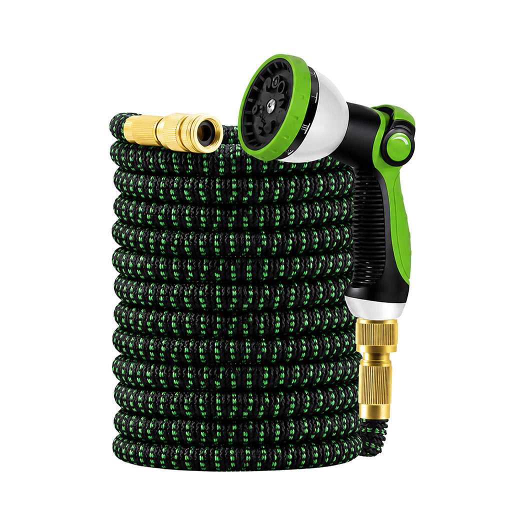 Traderight Expandable Garden Hose 10-pattern Nozzle Kink-free