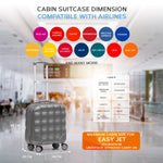 45x36x20cm Lightweight Underseat Cabin Carry On Suitcase - 100+ Airline Approved - Hard Shell Luggage - 4 Wheels - Bubble Design | Cabin | Anthracite