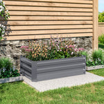 Galvanized Steel Raised Garden Bed Planter Box | Small | Grey