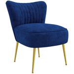 Accent Chair Wingback Armless Chair For Bedroom | Blue