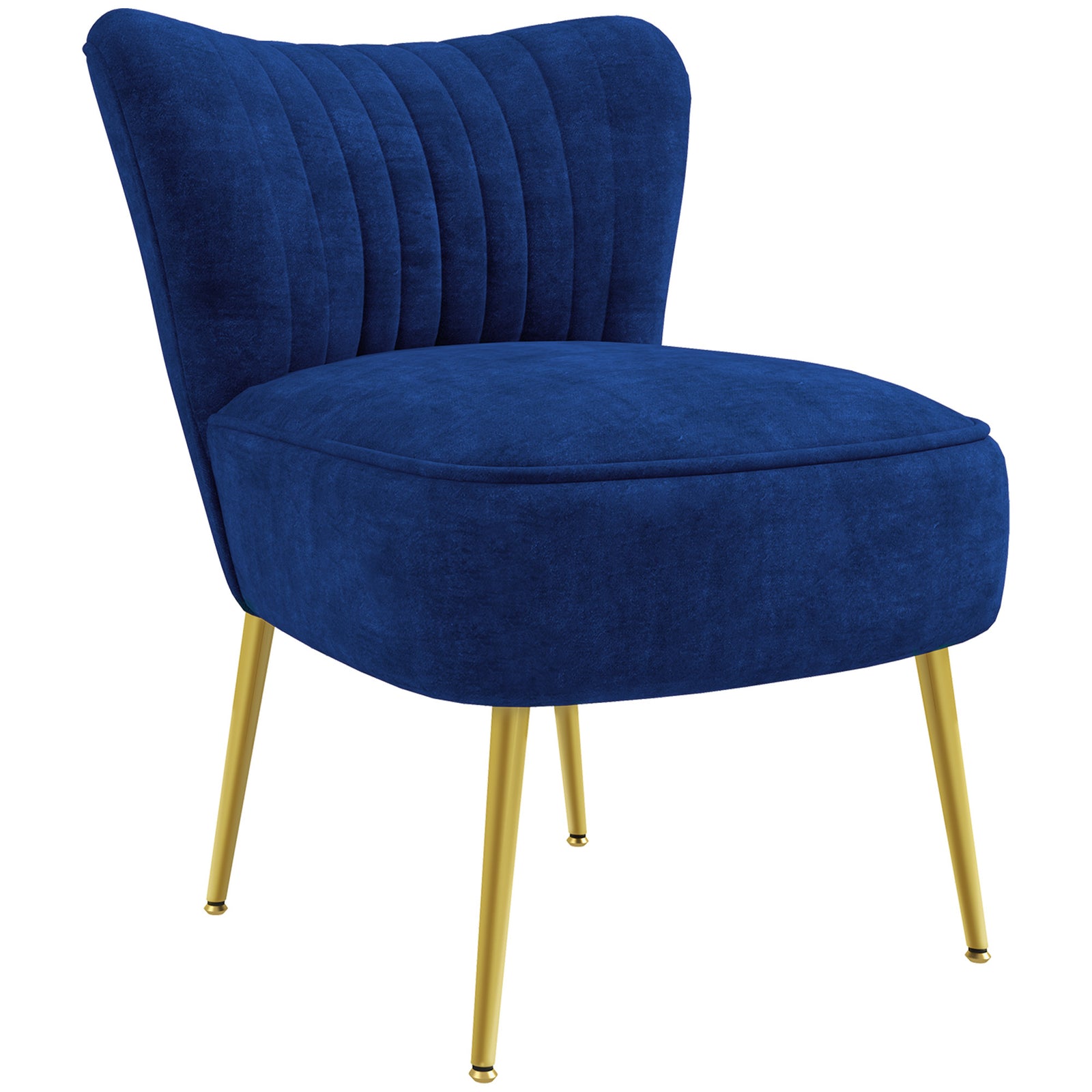 Accent Chair Wingback Armless Chair For Bedroom | Blue