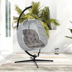 Hanging Egg Chair Outdoor Indoor Swing Chair, Folding Basket | Sand