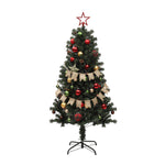 5/6ft Artificial Christmas Tree With Led Blue Red/Blue | 5ft | Red