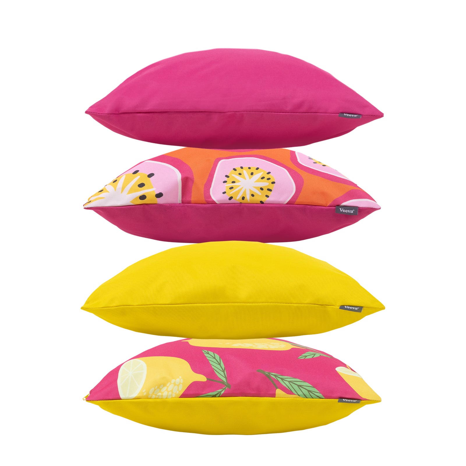 Fruity Prints Indoor Set Of 4 Outdoor Cushions - Collection Two