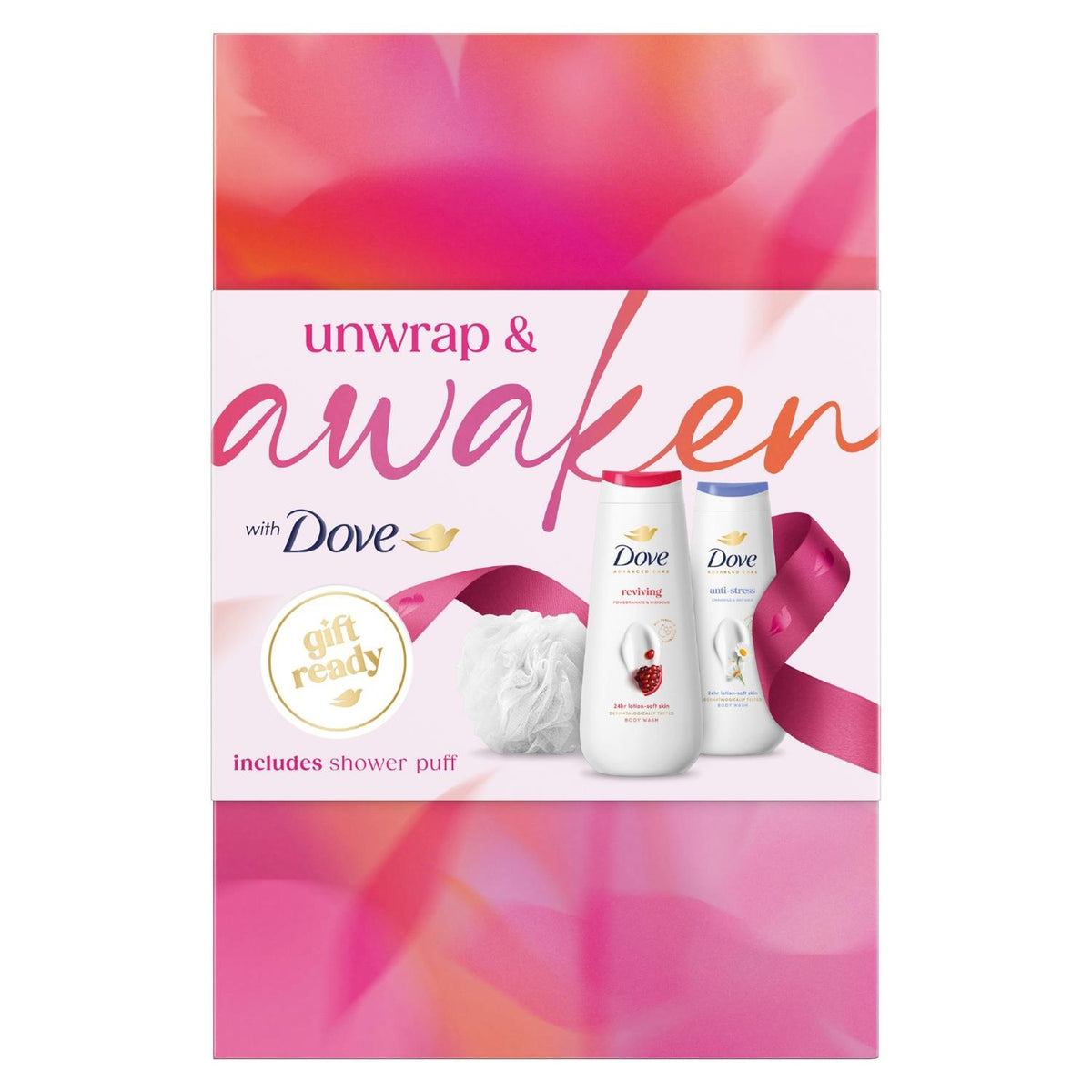 Awaken Body Wash Collection Gift Set With Luxury Shower Puff | Set of 2