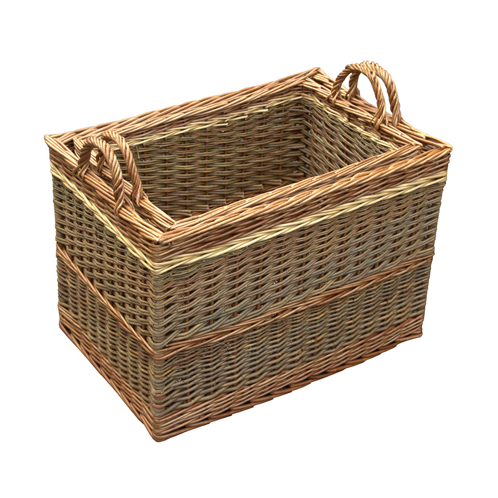 Wicker Set Of 2 Buttermere Large Log Baskets