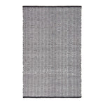 Trance Black And White Diamond Pattern Recycled Fibre Rug | 150cm x 220cm | Black & White