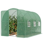 Walk-in Polytunnel Greenhouse With Windows, Garden Tunnel | M | Green