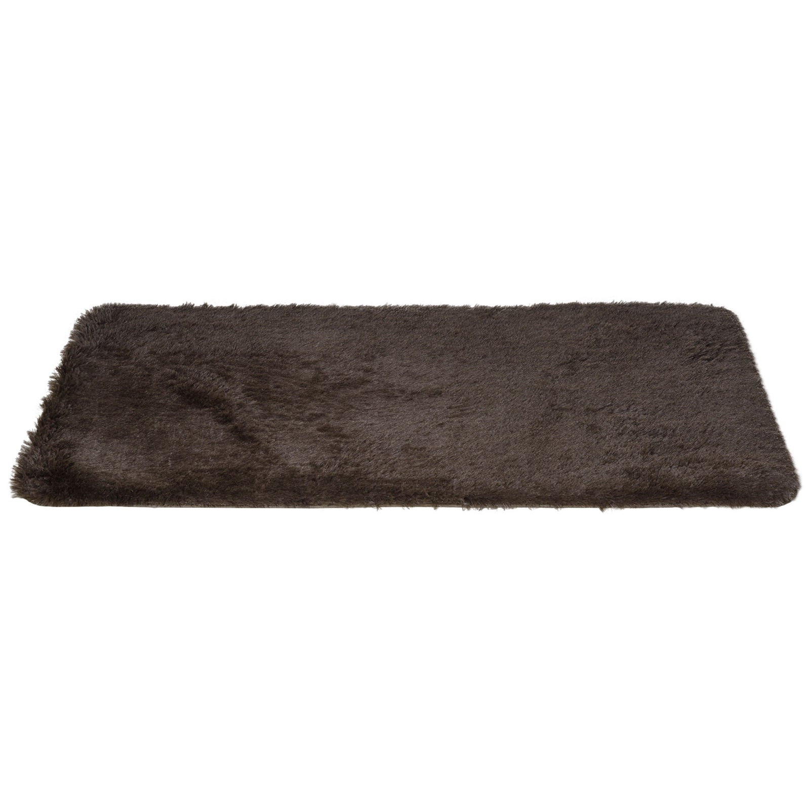 Brown Fluffy Area Rug Shaggy Carpet 90x150cm