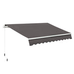 3x2m Manual Window Awning W/ Hand Crank | Gray