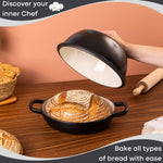 Enamelled Cast Iron Dutch Oven Bread Pot, 22cm (5.6l) | Black