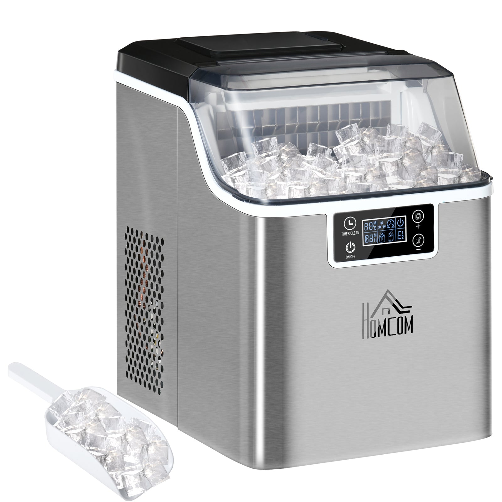 Ice Maker Machine Counter Top Ice Cube Maker 20kg In 24 Hrs | One Size | Silver