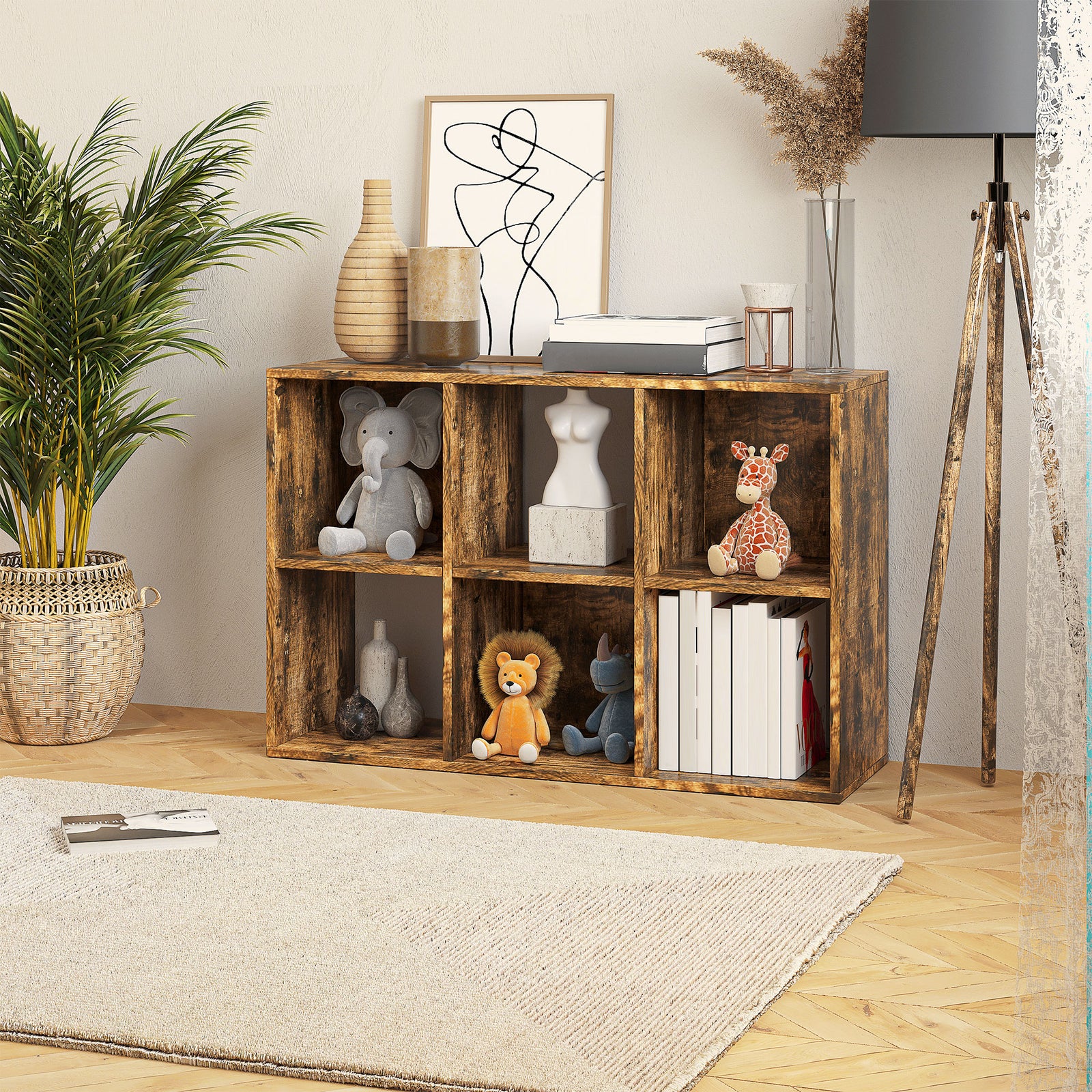 Industrial Style Storage Shelf, Bookcase, Bookshelf