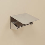 Toilet Roll Holder, Silver Gloss, Wall-mounted, 13 Cm. Collection Kubic