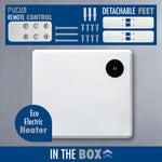 Wifi Smart Electric Radiator Panel Heater White Wall Mounted Or Floor Standing Bathroom Safe Timer And Thermostat | 600w | White
