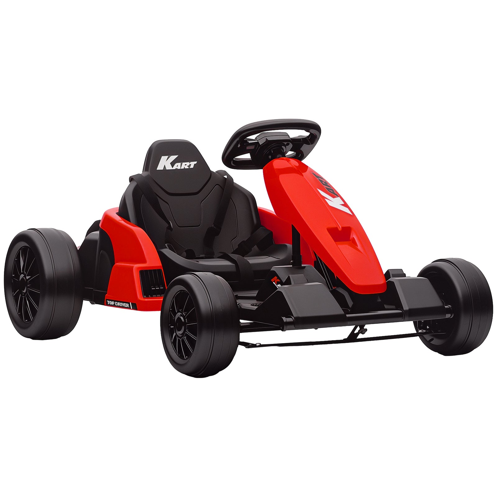 24v Electric Go Kart With Drift Mode, Adjustable Seat | Red