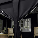 3 X 6 M Pop Up Gazebo With Sides And Windows | Gray