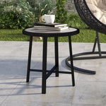 50.5cm Round Garden Table W/ Spc Tabletop | Gray
