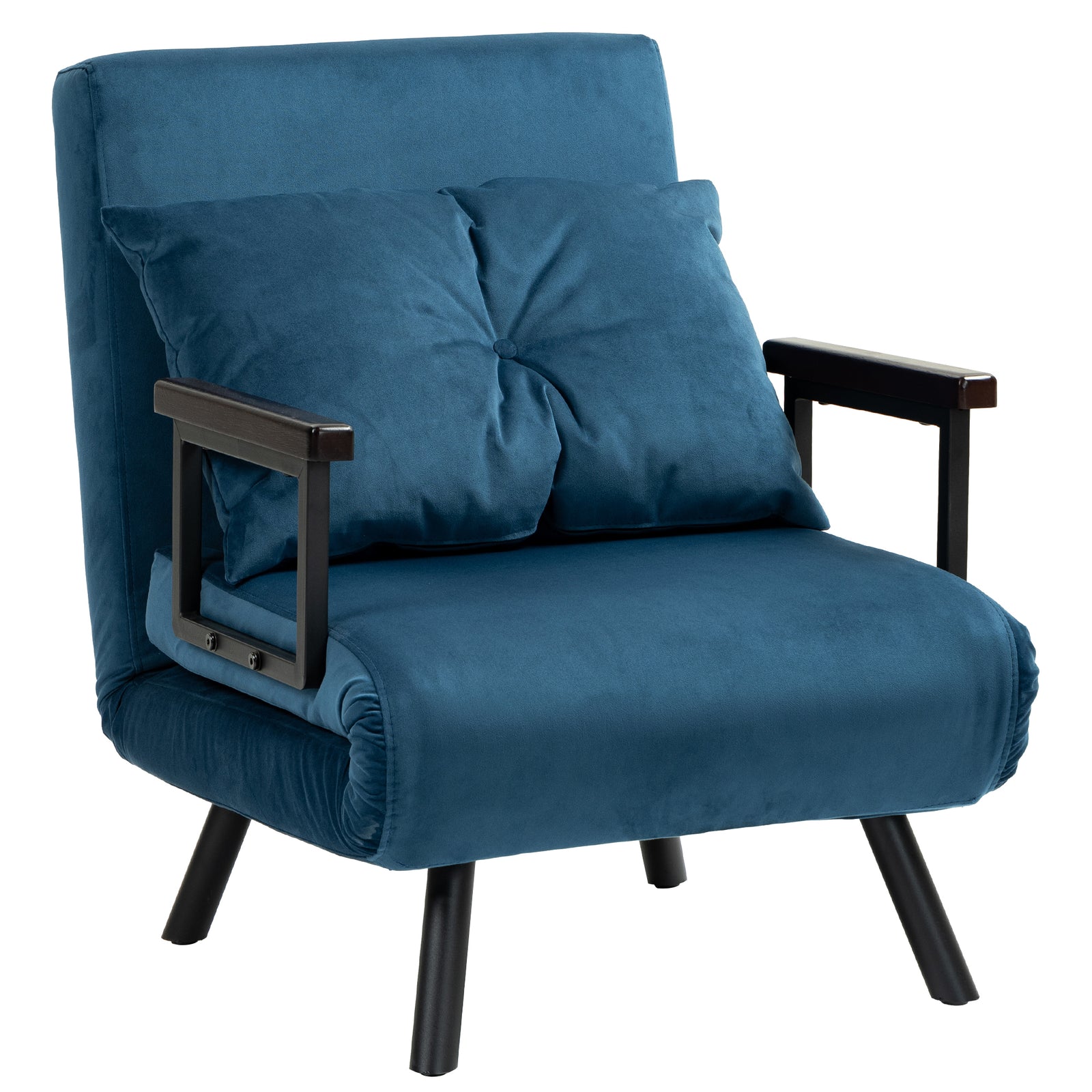 Click Clack Single Chair Bed Settee For Living Room | One Size | Blue