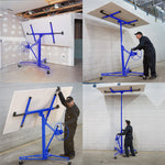 11ft Drywall Lifter With Rolling Casters Panel Hoist | Blue