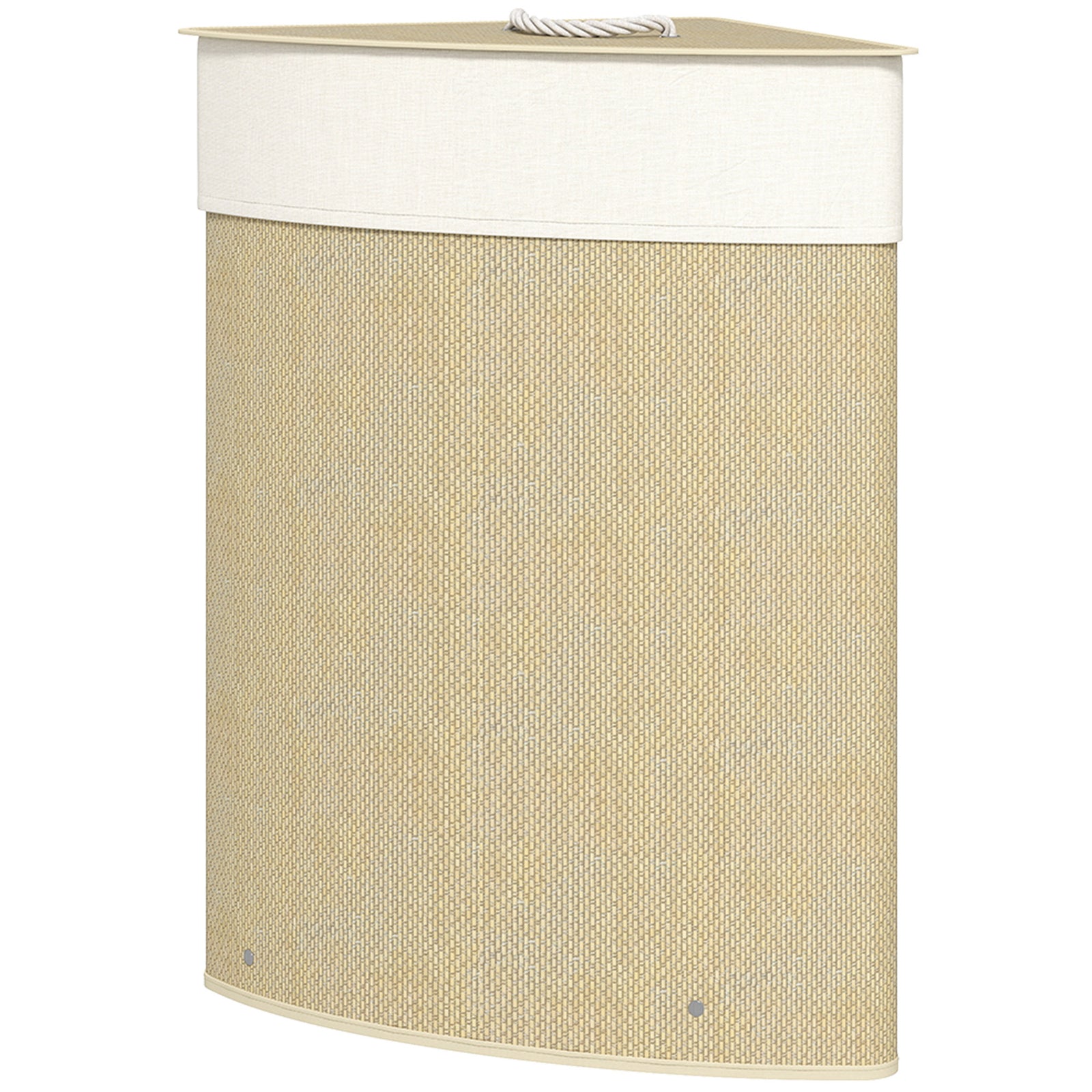 55l Laundry Hamper With Removable Washable Liner Bag | Natural
