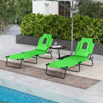 Set Of 2 Sun Lounger Recliner Chairs | Set of 2 | Green