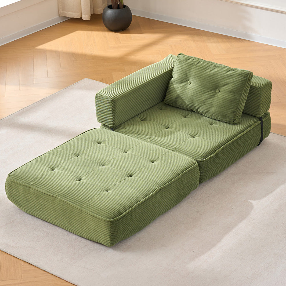 Folding Sofa Bed With Pillow | Green