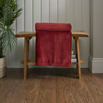 Snuggle Touch Microfibre Supersoft Fleece Throw | 140cm x 180cm | Burgundy