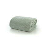 Burghley Extra Soft Faux Fur Throw 130x170cm – Chevron Pattern Decorative Blanket | 130cm x 170cm | Green
