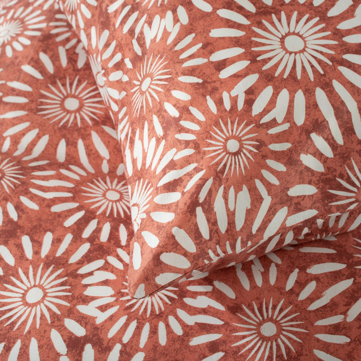 Studio Thompson Rust Cotton Duvet Cover Set | Super King | Rust
