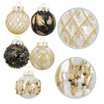 25pcs Christmas Ball Ornament Set | Black & Gold