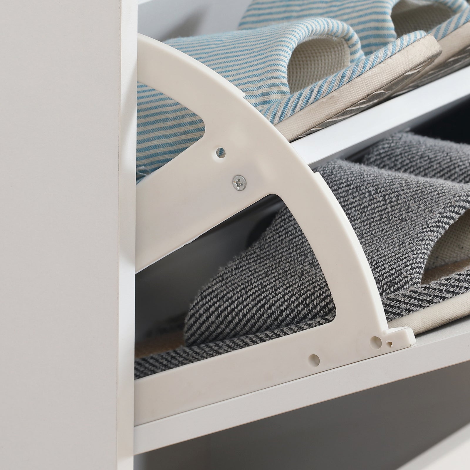 4 Compartment Shoe Storage Cabinet Shelves Footwear