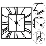 Modern Square Oversized Decorative Metal Wall Clock