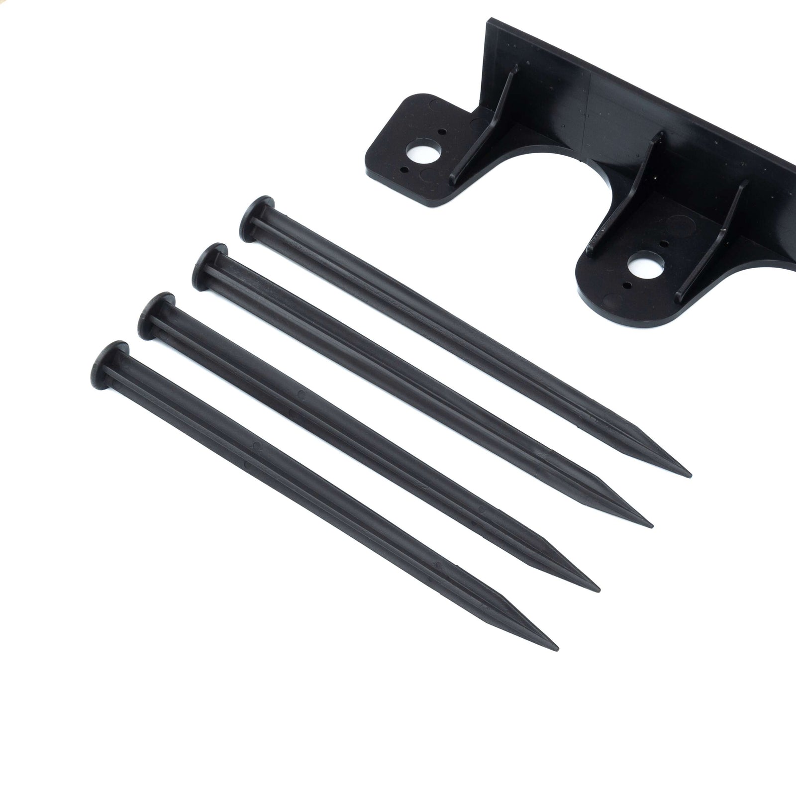 Invisible Lawn Edging - Flexible Recycled Plastic Garden Edging | Set of 2 | Black