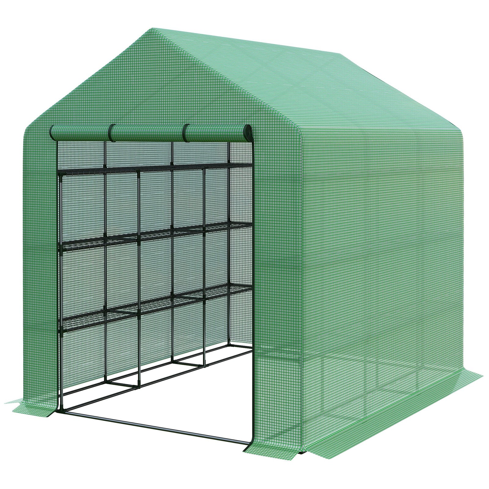 Polytunnel Walk-in Greenhouse 244x180x210cm