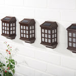 Solar Powered LED Fence Lights Deluxe Pack Of 4