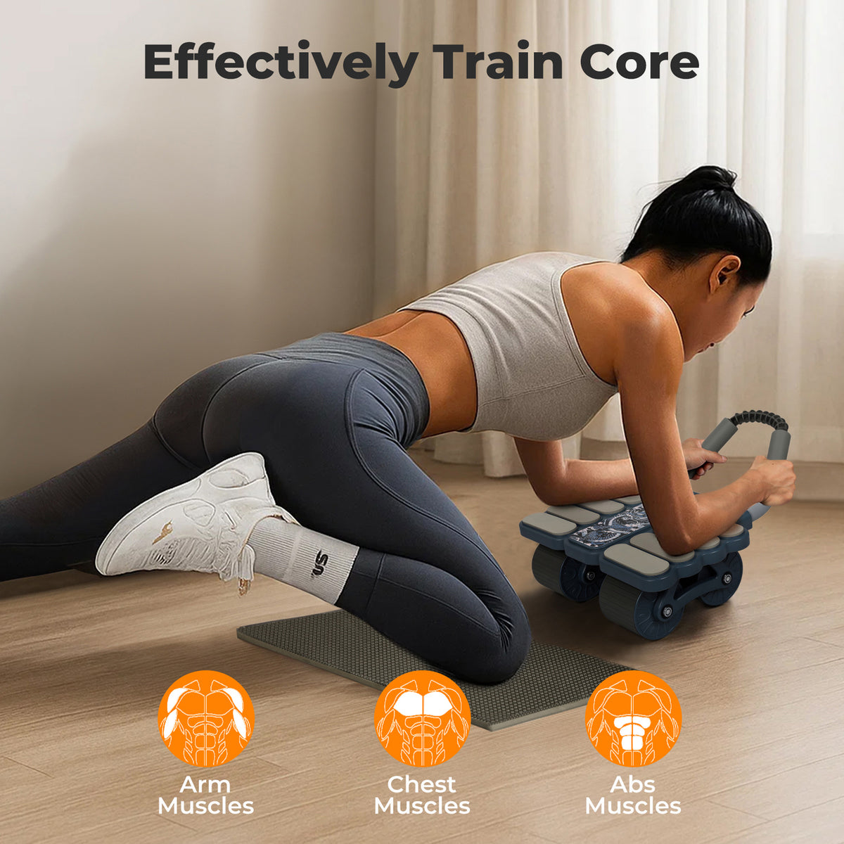 Centra Belly Wheel With Elbow Support Ab Roller Wheel Abdominal Fitness Wheel