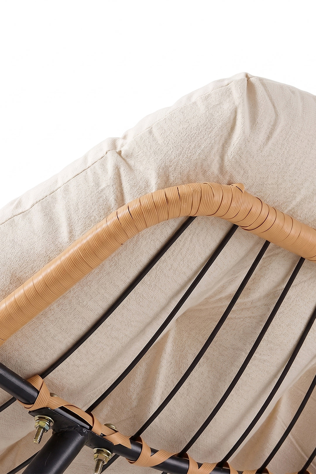 Modern Rocking Chair with Cushion – Large | Beige