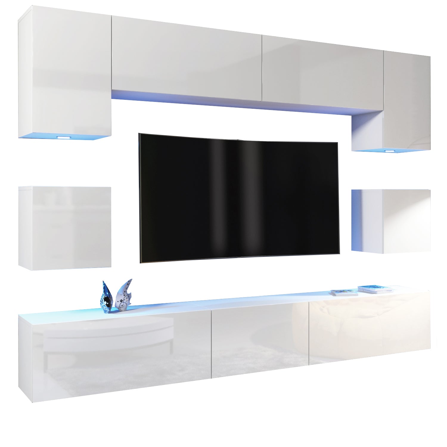 Panorama Wall Tv Unit | White
