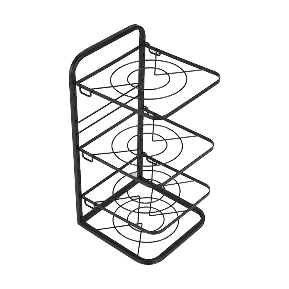 Kitchen Pot Pan Organizer Rack Adjustable Cookware Holder Stand