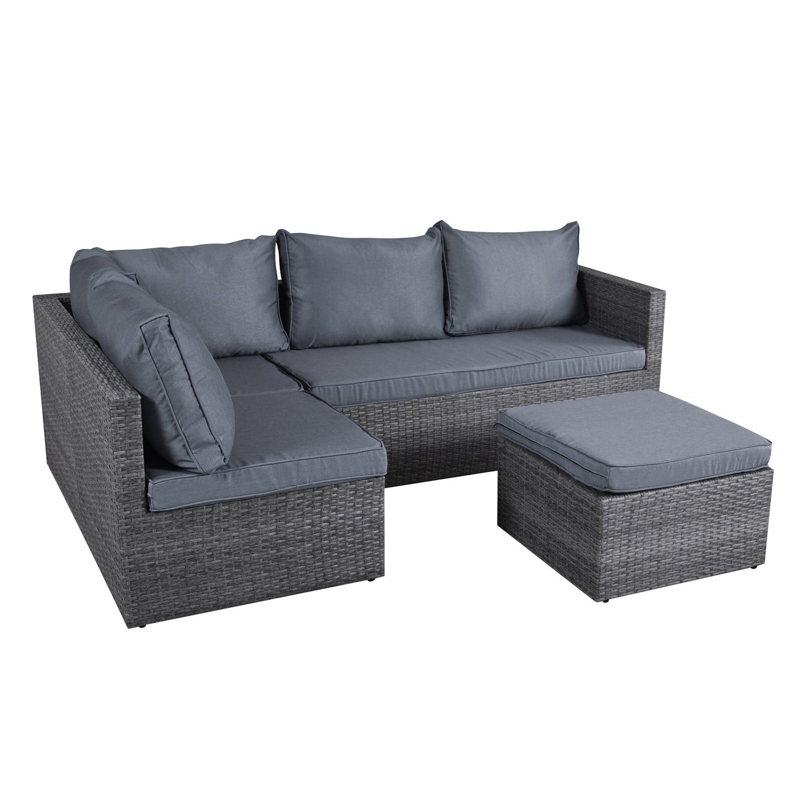 6-seater Rattan Corner Sofa Garden Furniture Set