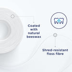 Dental Floss With Natural Mint Flavour Gentally Removes Plaque, 25m
