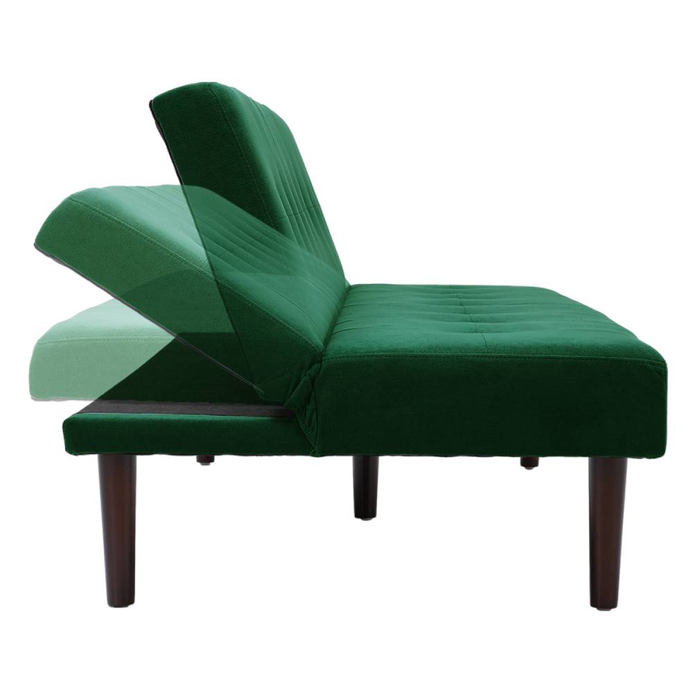 Contemporary Convertible Sofa Bed | Dark Green