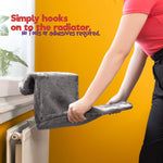 Petlicity Grey Radiator Cat Bed With Removable Faux Fur Cover And Frame