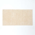 Ribbed Cotton Spa Style Bath Mat | 50cm x 100cm | Cream