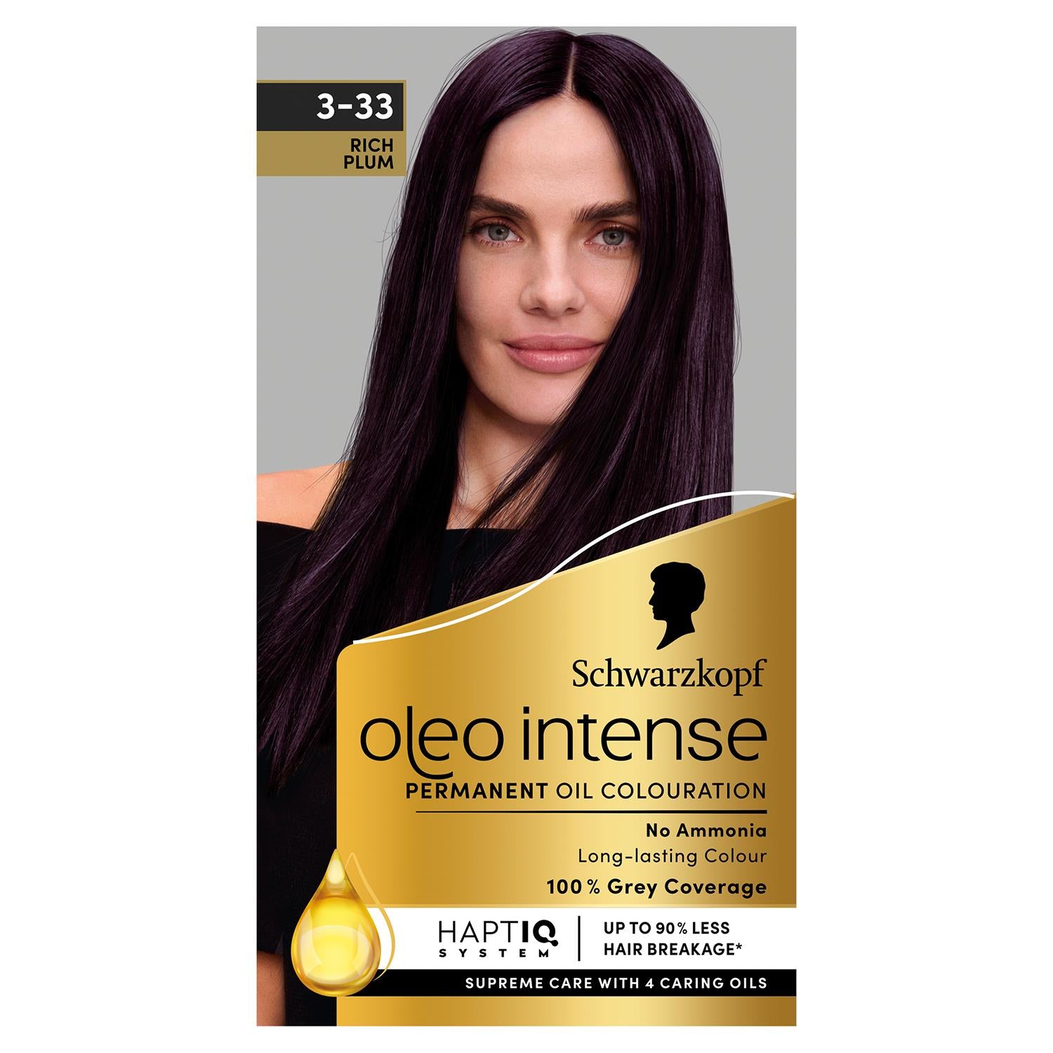 Schwarzkopf Oleo Intense Permanent Oil Colour Hair Dye 3-33 Rich Plum