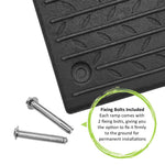 Rubber Kerb Ramp 1000kg Capacity For Cars, Motorbikes, Sheds, Driveways | Set of 1 | Black