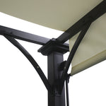 3m*3m*2.4m H Outdoor Pergola With Retractable & Pa-coated Polyester Canopy,heavy-duty Metal Frame Patio Gazebo For Backyard Or Garden