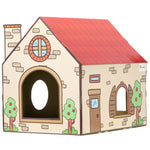 Cardboard Cat House, Recyclable Corrugate Scratcher For Indoor Cats